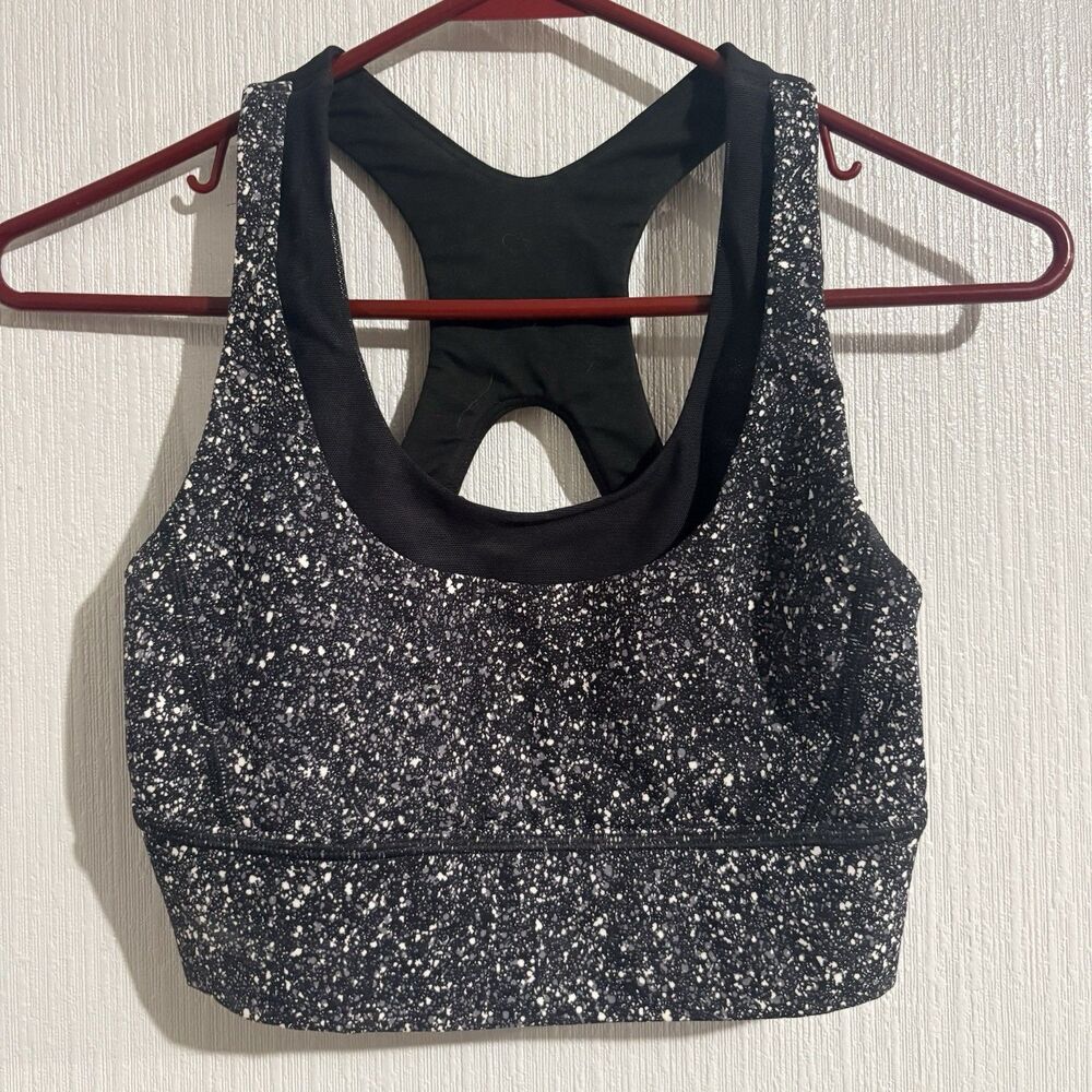 Lululemon Stuff You Bra Sports Stash Pockets Black Run Gym Hike Yoga Women’s 4
